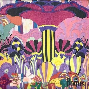 Lionel & Lily THE BEATLES Large Psychedelic Scarf/Wrap RARE Special Edition
